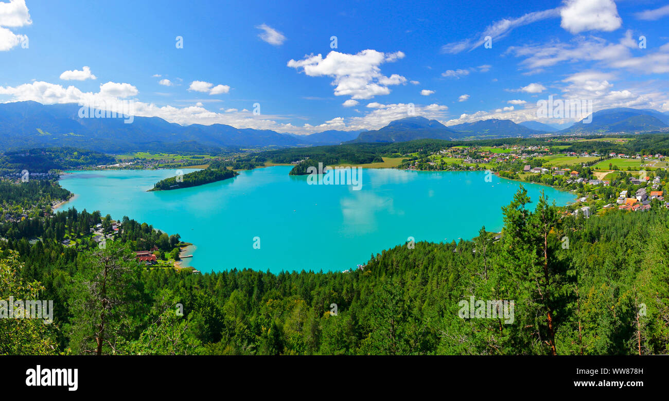 Inflow of turquoise-blue lime water Stock Photo
