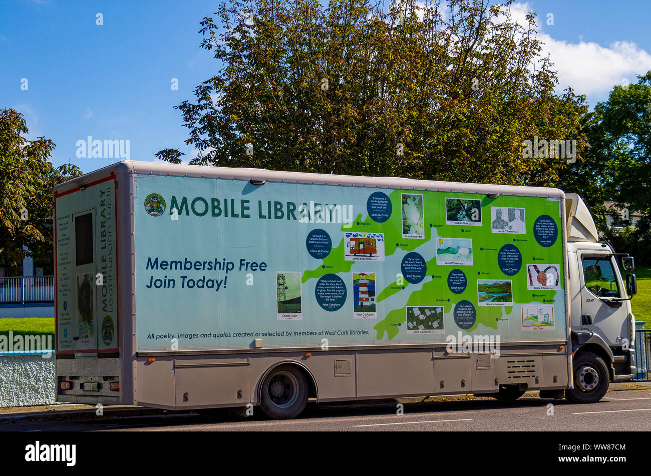 Mobile library service in Ireland Stock Photo