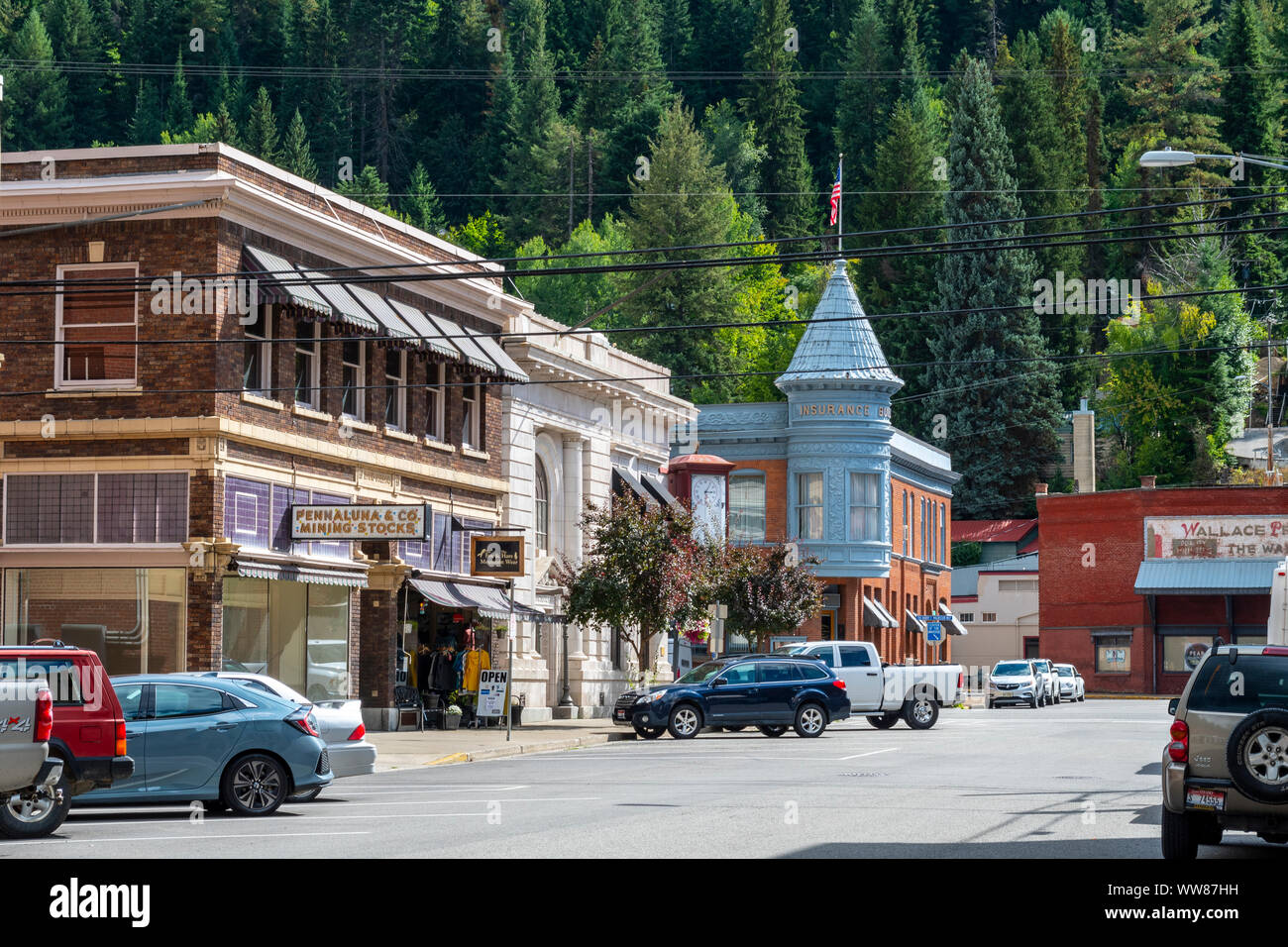 The Main Street which runs through the historic 1800's mining town of