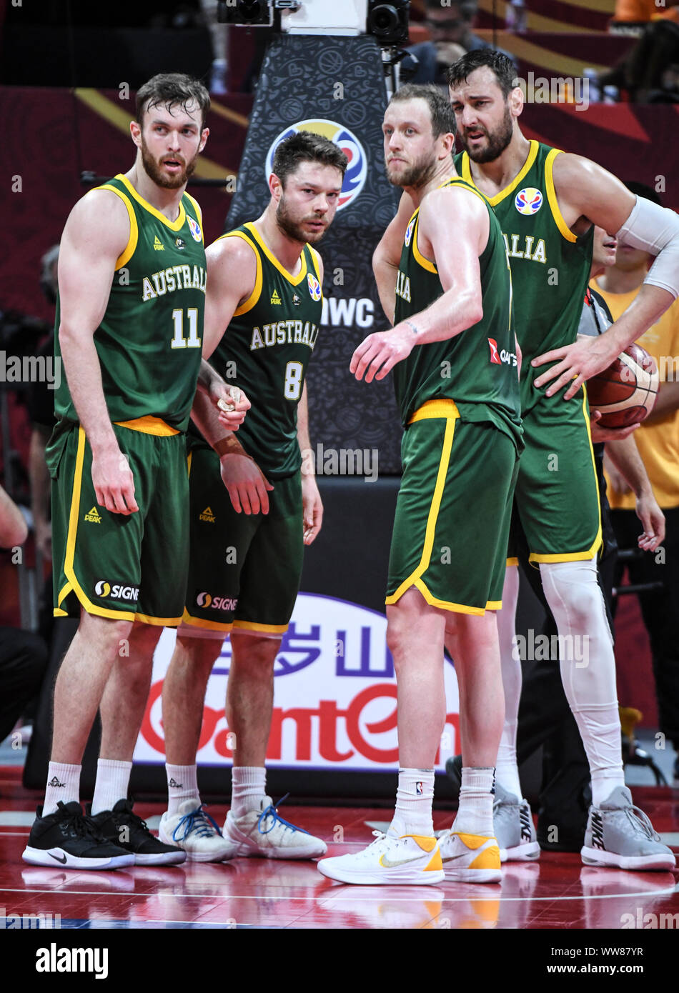 Australia basketball team. FIBA Basketball World Cup China 2019, Semifinals  Stock Photo - Alamy