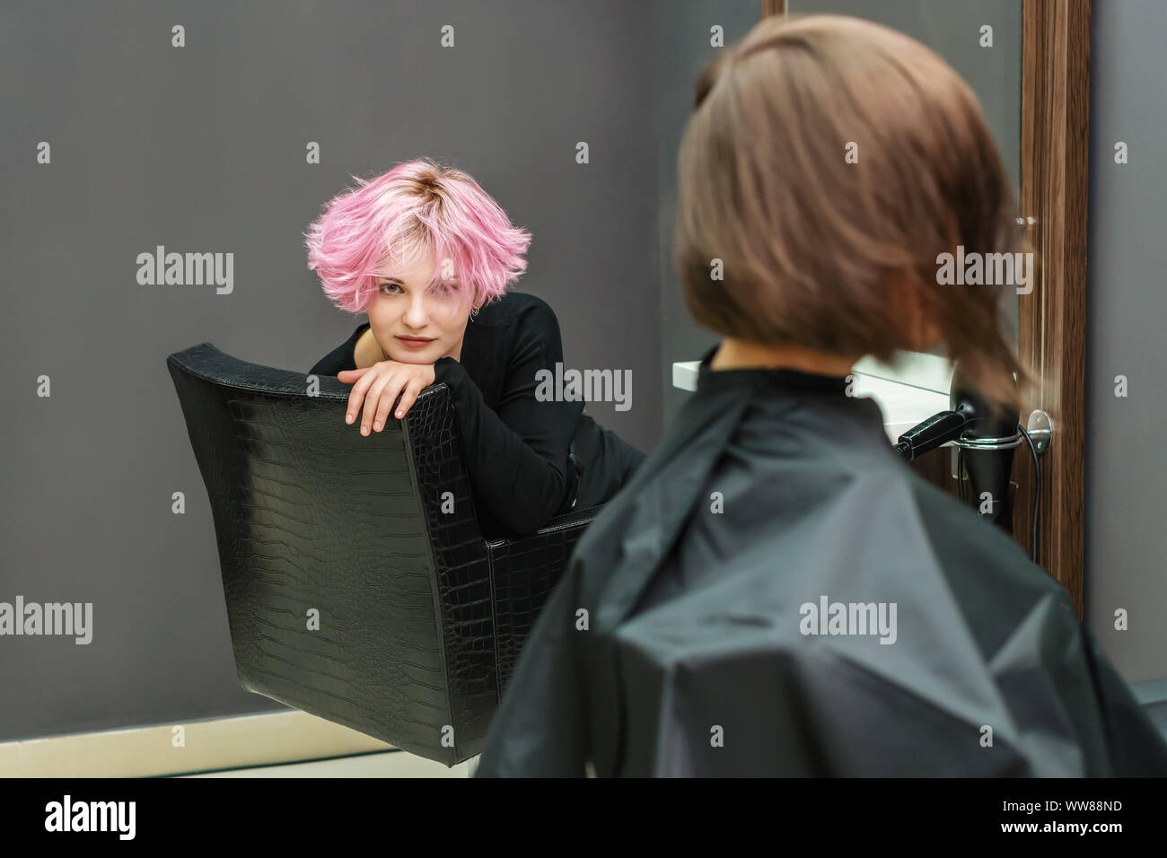 Dying Hair Of Woman Stock Photos Dying Hair Of Woman Stock