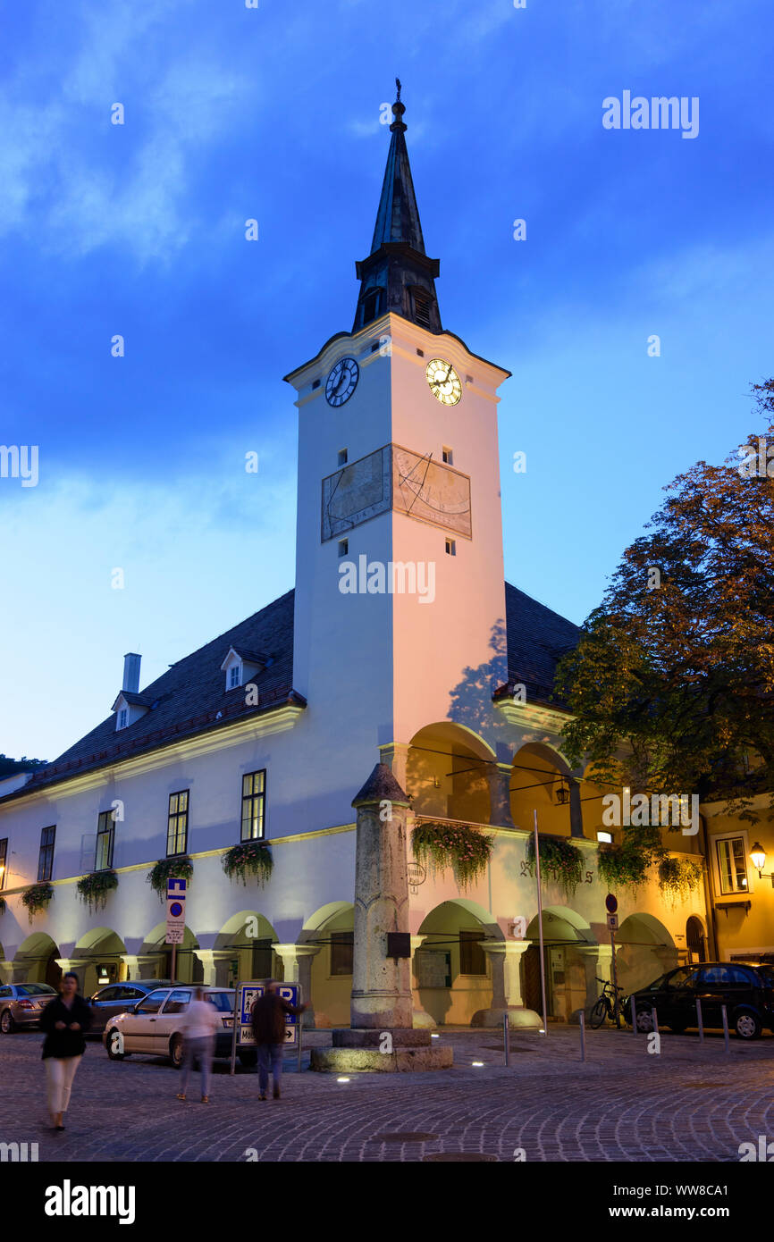 Gumpoldskirchen, Town Hall, street Wiener Straße, Wienerwald, Vienna Woods, Lower Austria, Austria Stock Photo