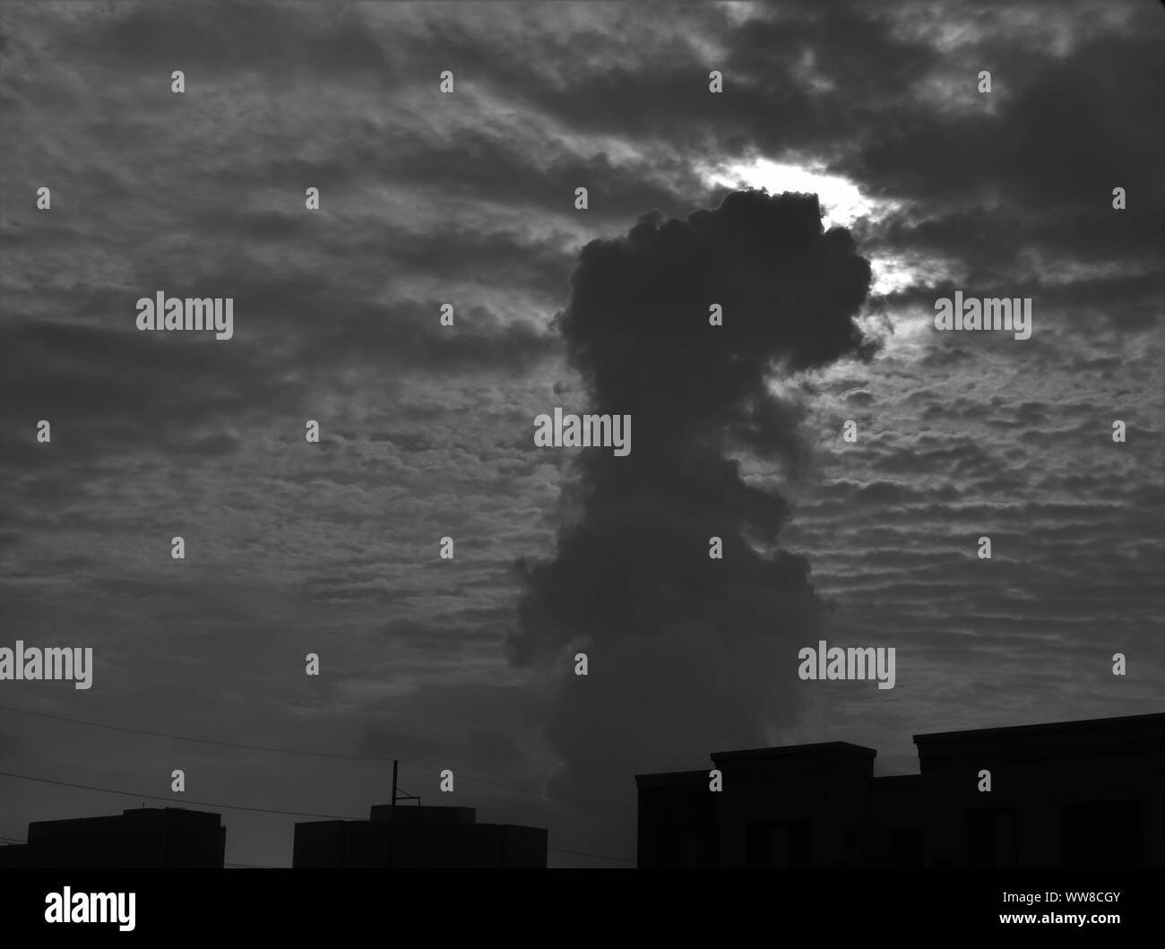 Natural background stormy sky Black and White Stock Photos & Images - Alamy