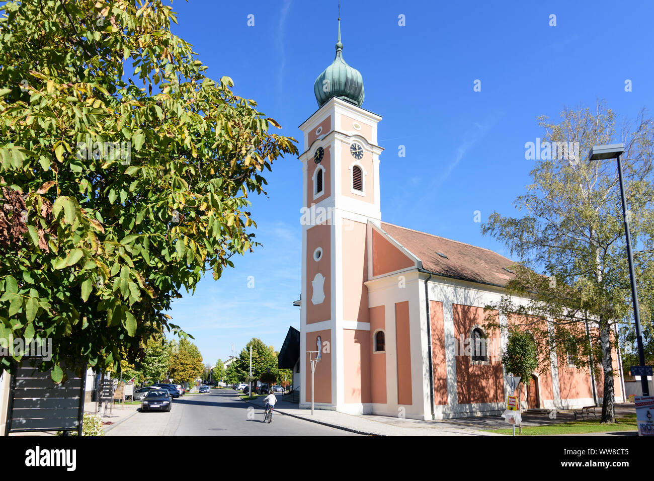 Illmitz, church at Neusiedler See (Lake Neusiedl), Burgenland, Austria Stock Photo