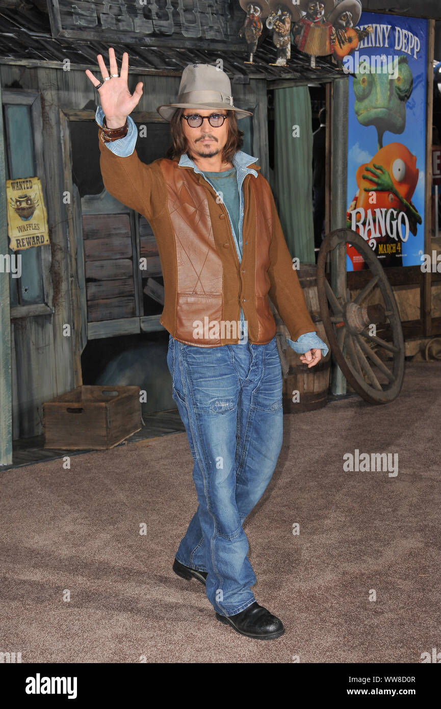 LOS ANGELES, CA. February 14, 2011: Johnny Depp at the Los Angeles