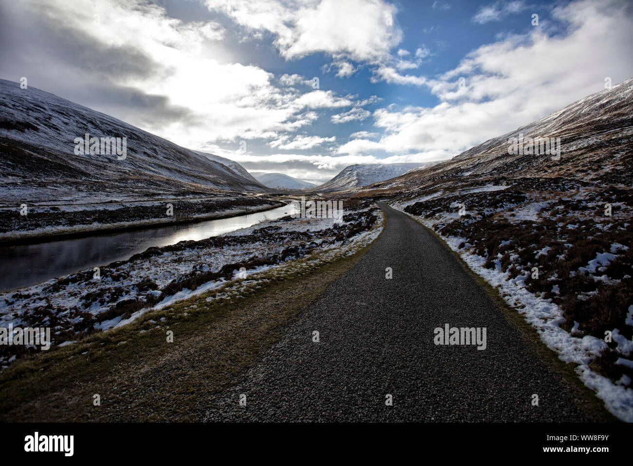 Glenshee mountain ski resort in Scotland Stock Photo