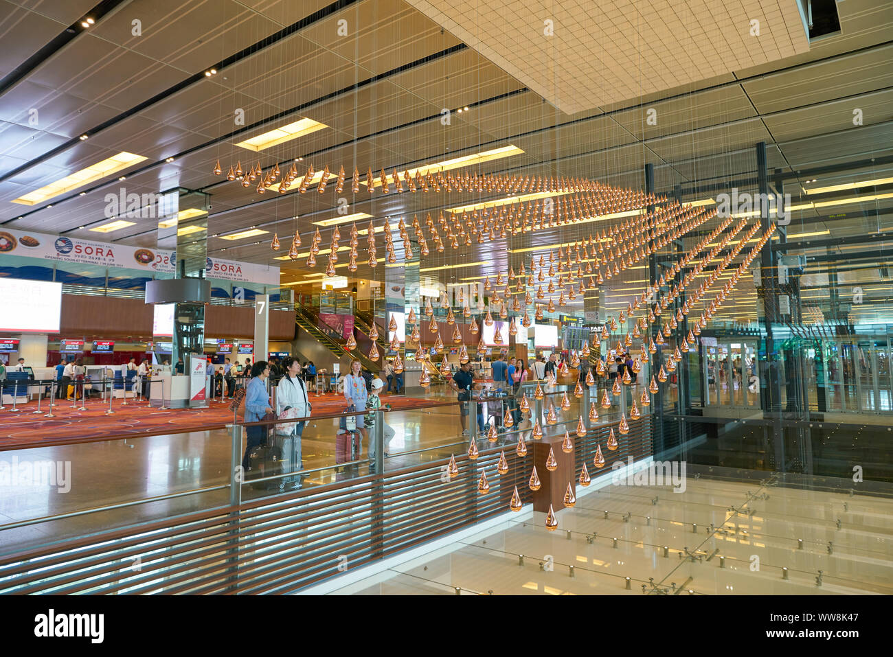 SINGAPORE CIRCA APRIL, 2019 the Rain sculpture in Singapore
