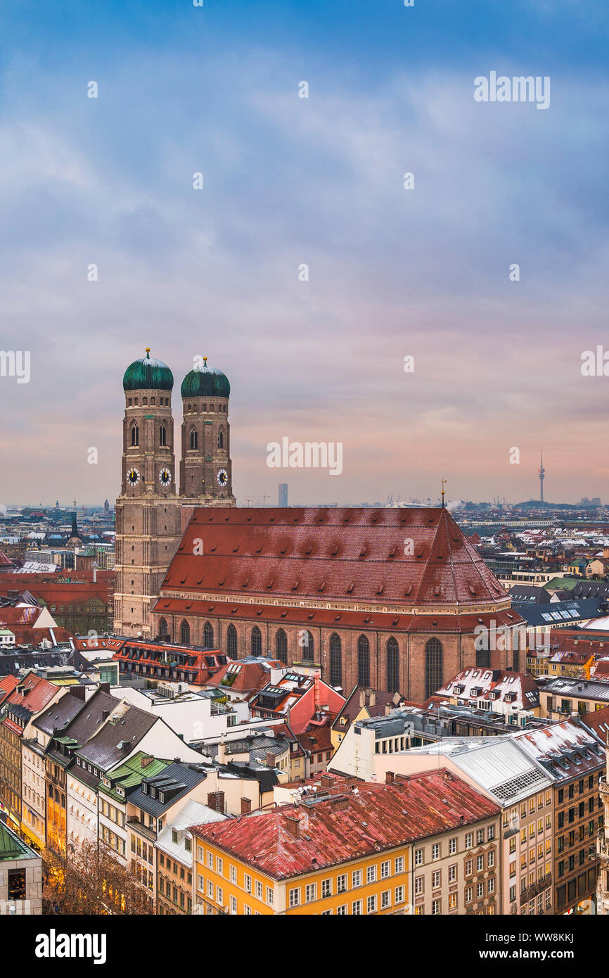 The famous Frauenkirche in Munich, Germany Stock Photo