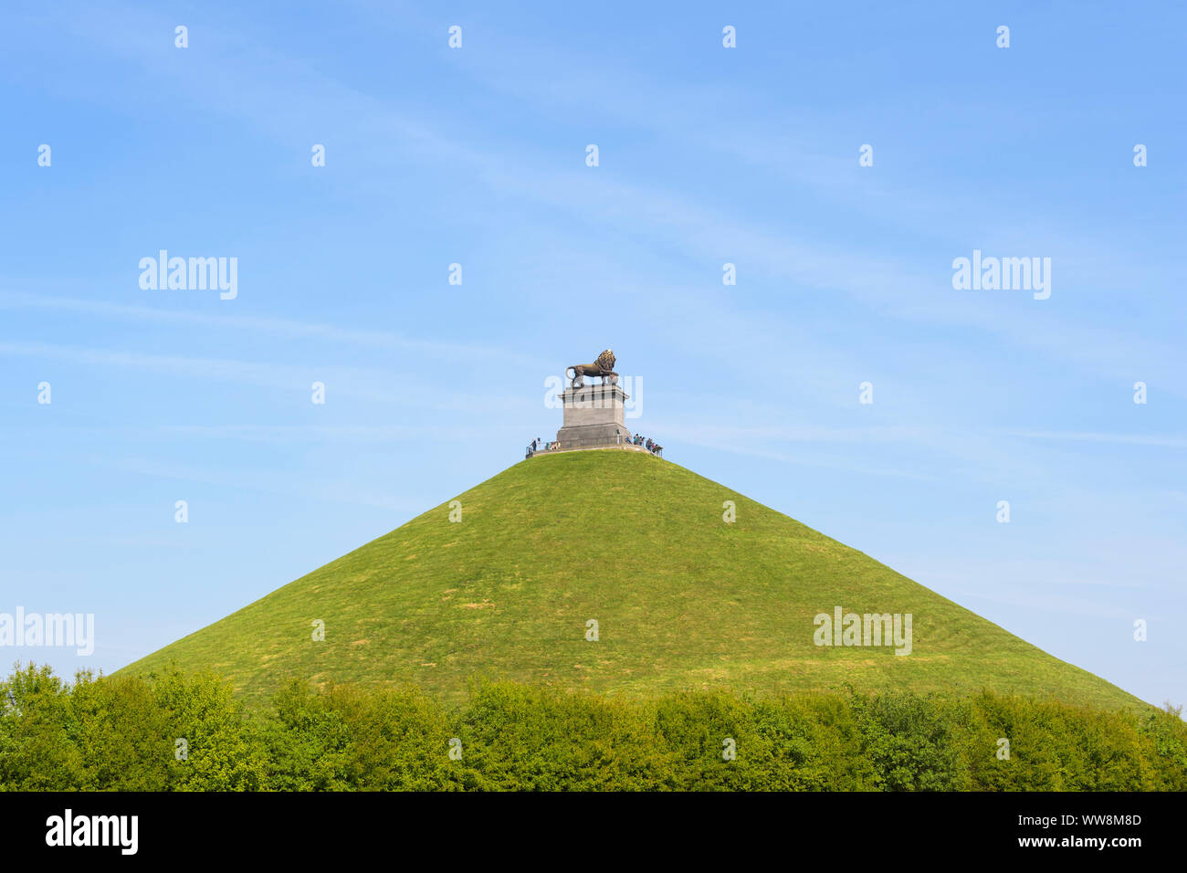 The Lion Hill at Waterloo battlefield, Braine-lÃ±Ã„Ã´Alleud, Waterloo, Walloon Brabant, Belgium Stock Photo