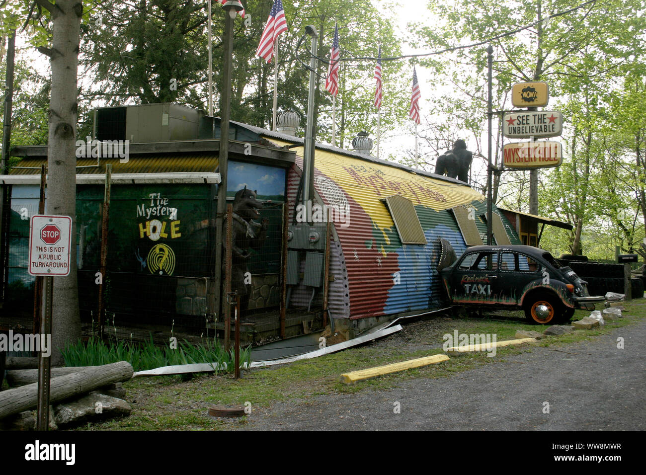 The Mystery Hole, roadside attraction in West Virginia, USA Stock Photo ...