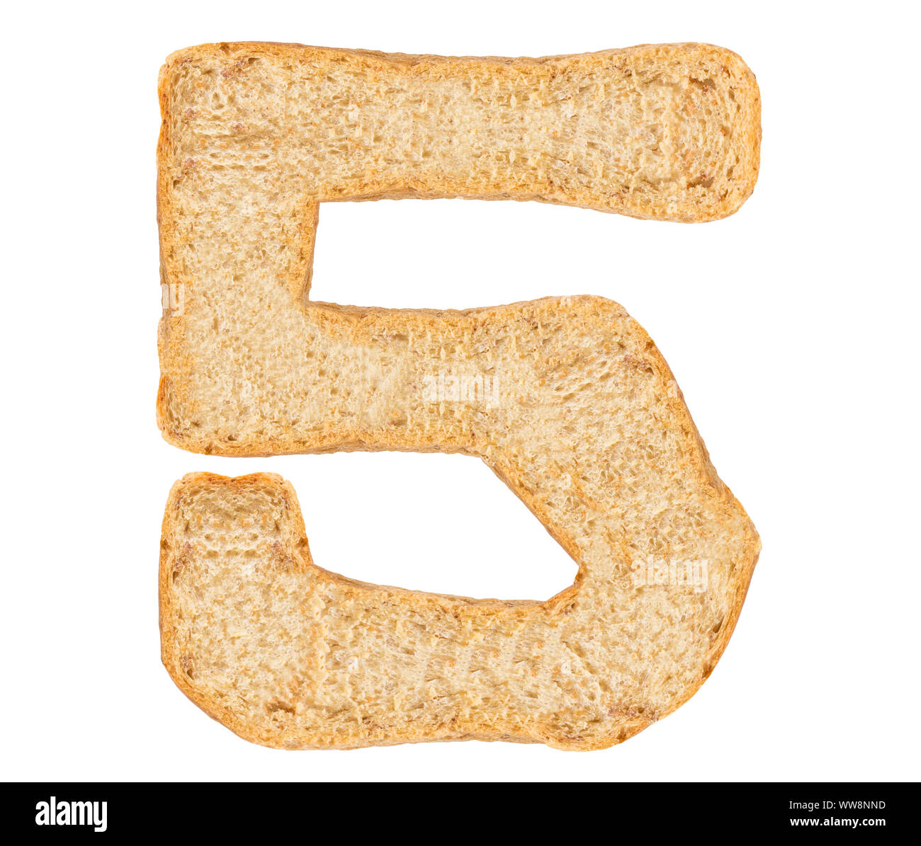 Isolate bread number on white background Stock Photo Alamy