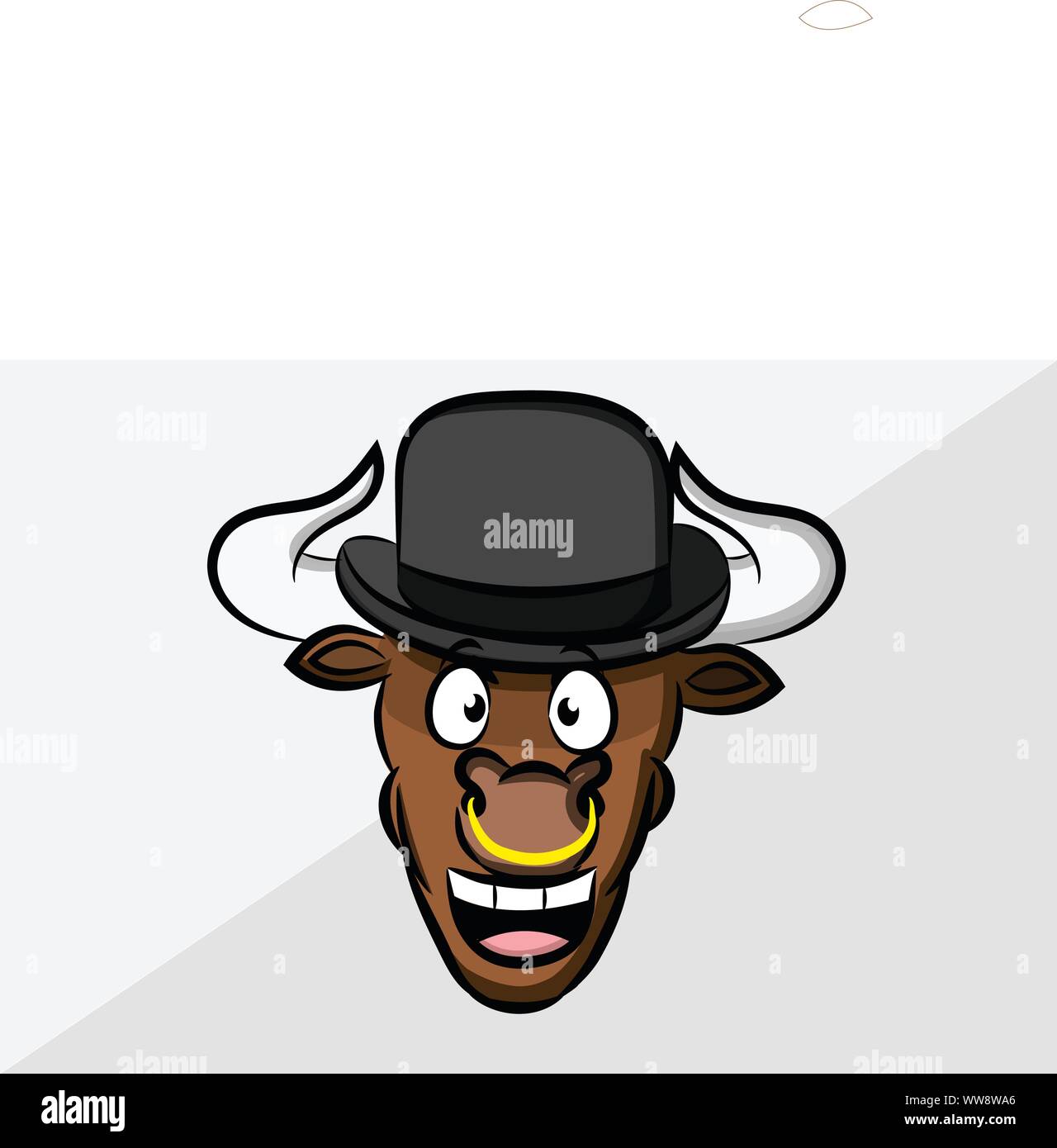 Bull happy Stock Vector