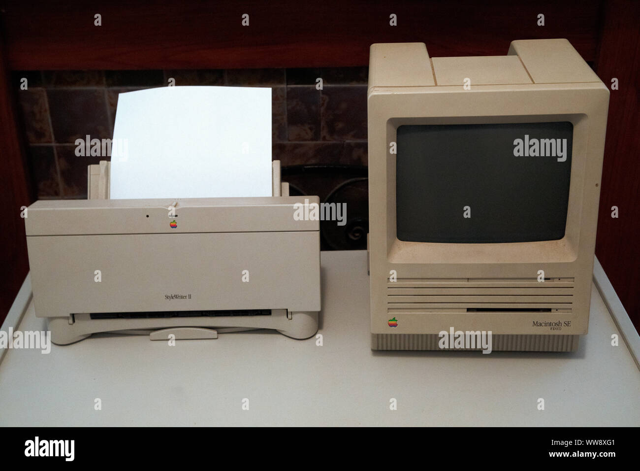 apple computer and printer
