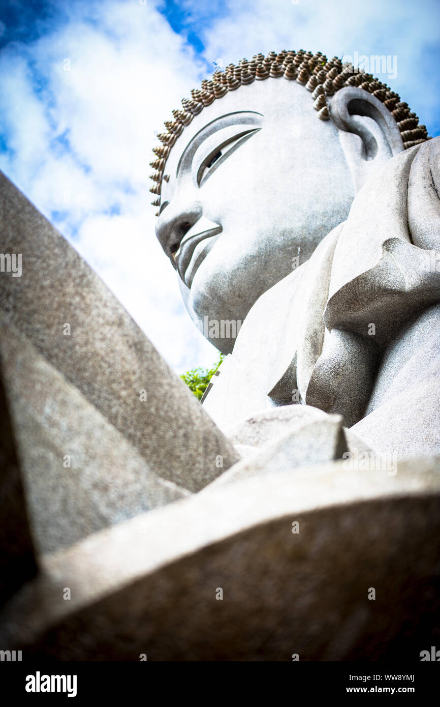 Giant white buddha statue at Chin Swee temple near Genting Highlands