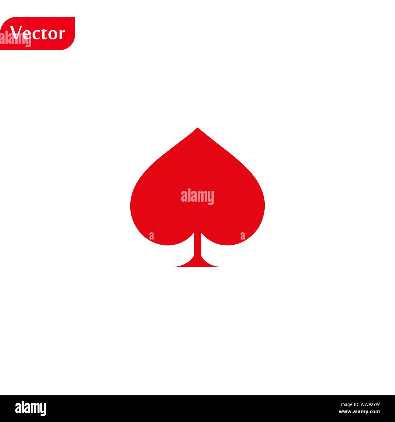 Red spade icon. Playing card vector on white background. eps 10 Stock Vector Image & Art Alamy