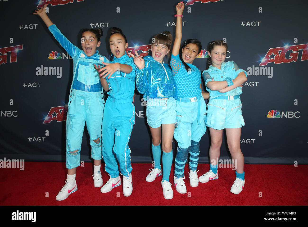 'America's Got Talent' Season 14 Live Show Red Carpet Featuring: Ava Ro, Holly Gorski, Michela Luci, Sarah De Carvalho, Sienna Pesino, Of GForce Where: Hollywood, California, United States When: 14 Aug 2019 Credit: FayesVision/WENN.com Stock Photo