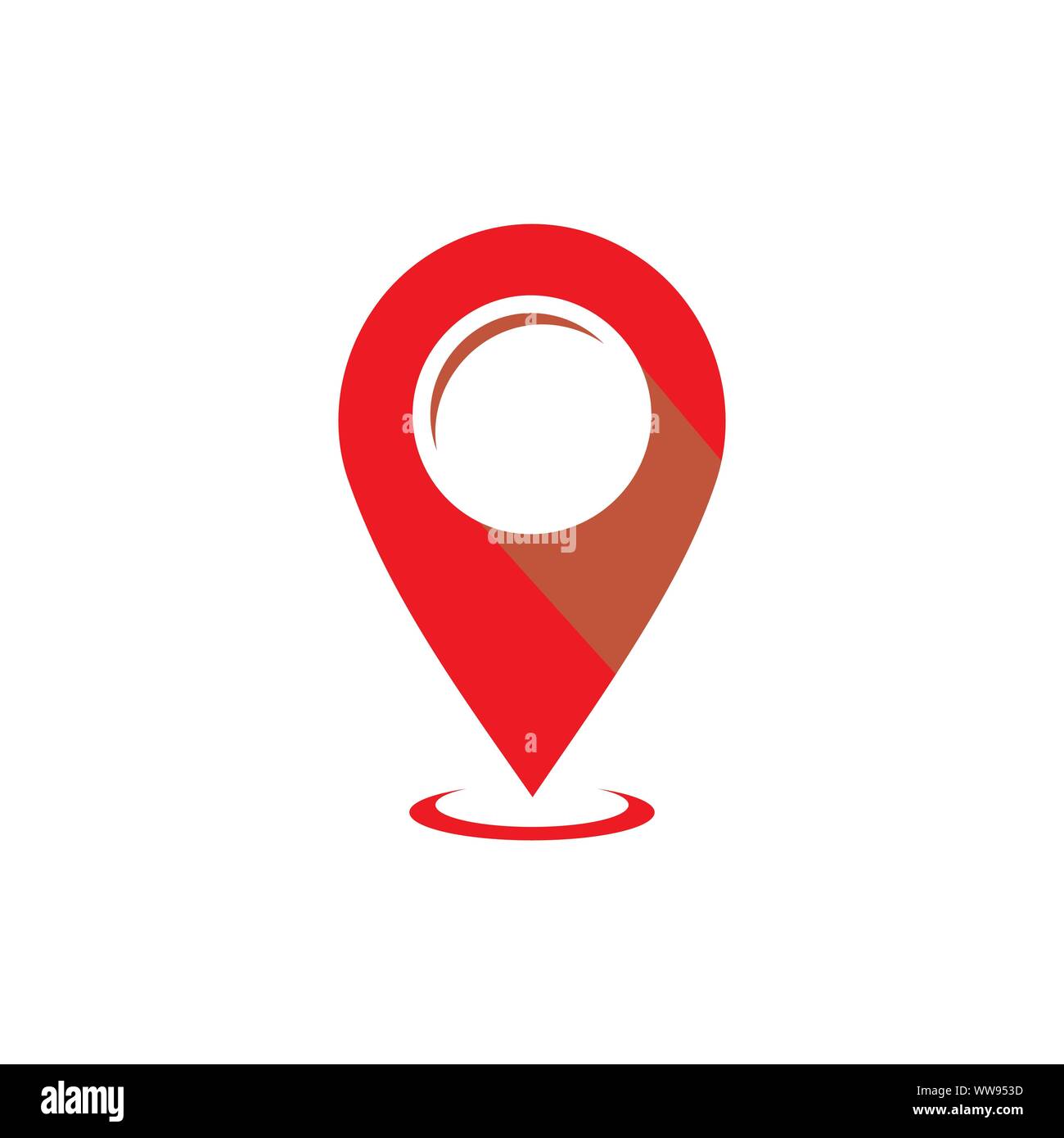 GPS icon vector logo design. Map pointer icon. Pin location symbol. Flat  design style Navigation icons for web and mobile Stock Vector Image & Art -  Alamy