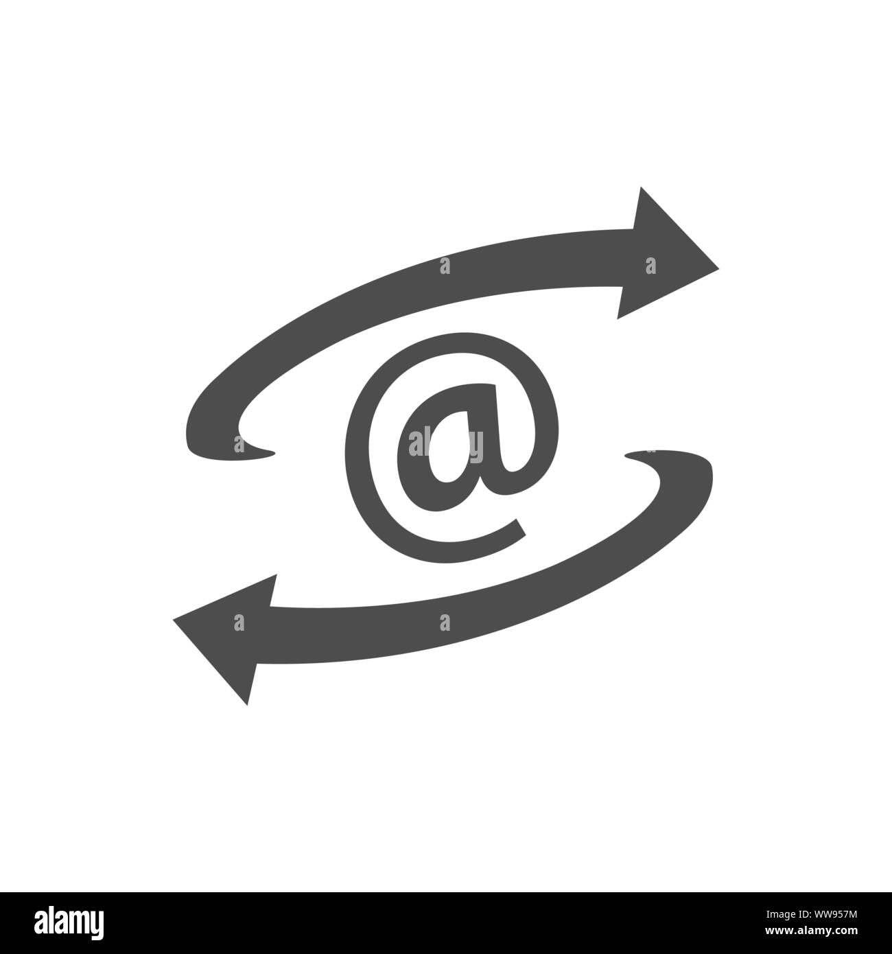 messages email icon logo vector on a white background in modern design style Stock Vector