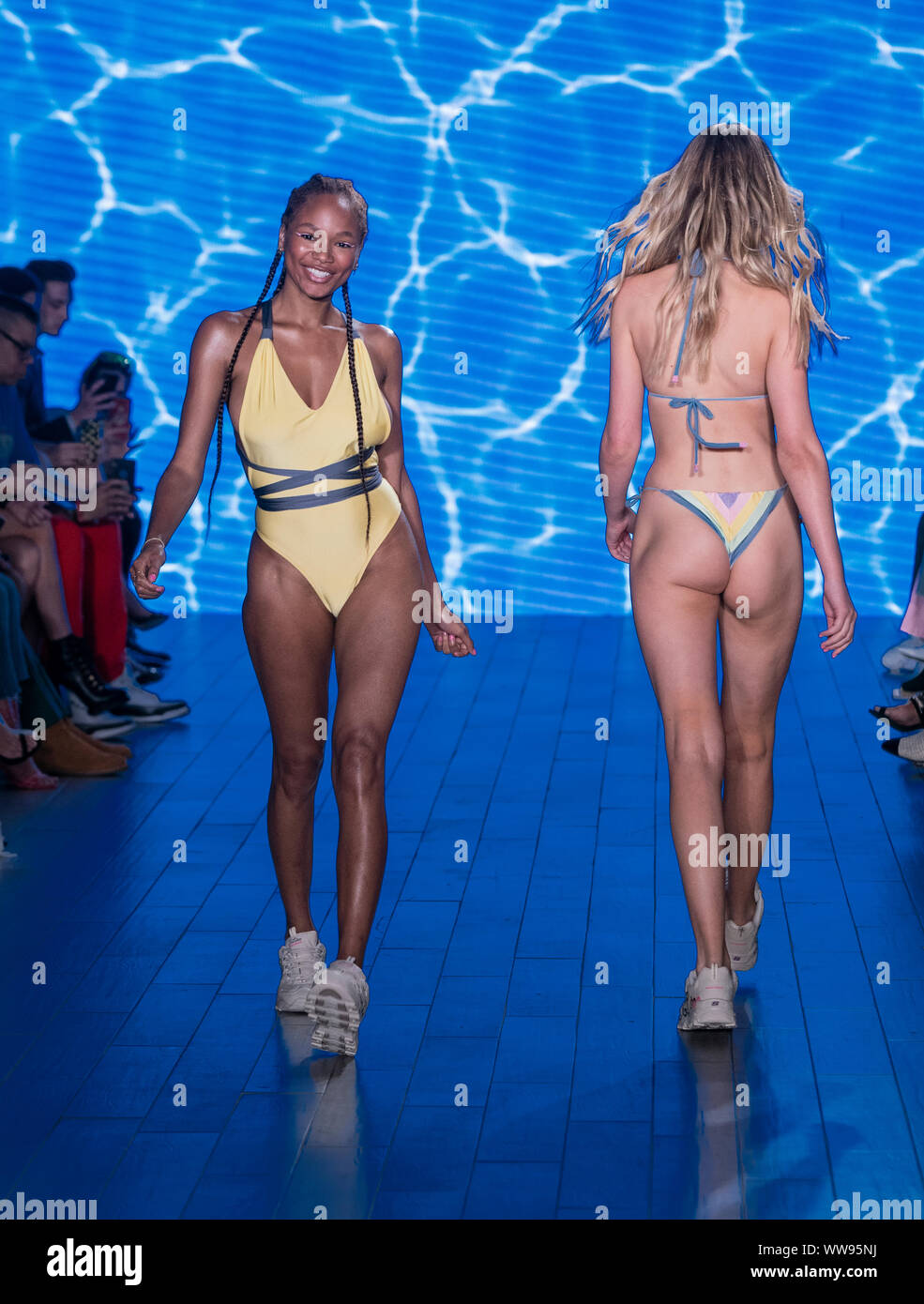 New York, NY - September 11, 2019: Model walks runway for Mery Playa  swimsuit collection by Mery Racauchi and Sofia Resing during Style 360 show  at Metropolitan West Stock Photo - Alamy