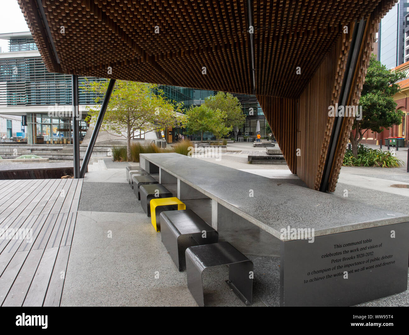 Modern Outdoor Seating Area In The City Stock Photo Alamy