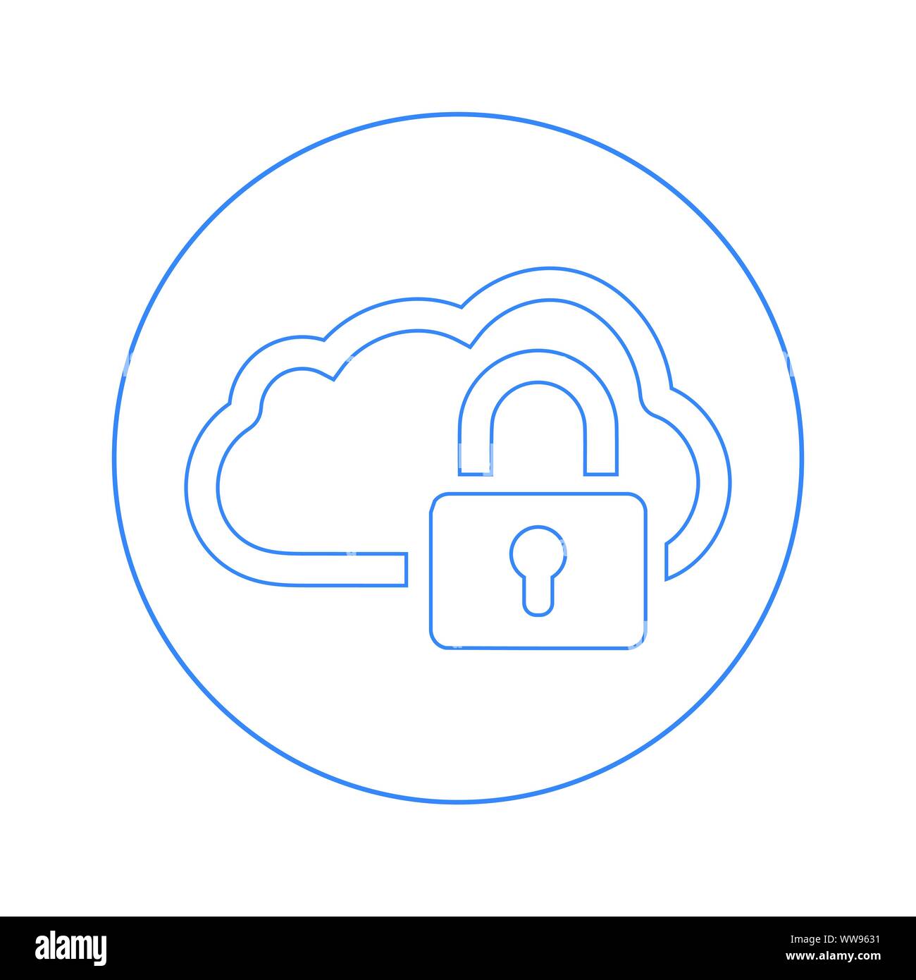 Beautiful design and fully editable Cloud, data, security, protection ...