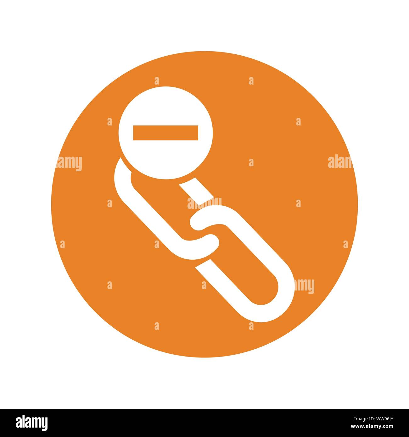 Delete link, broken, disconnected connection icon Stock Vector