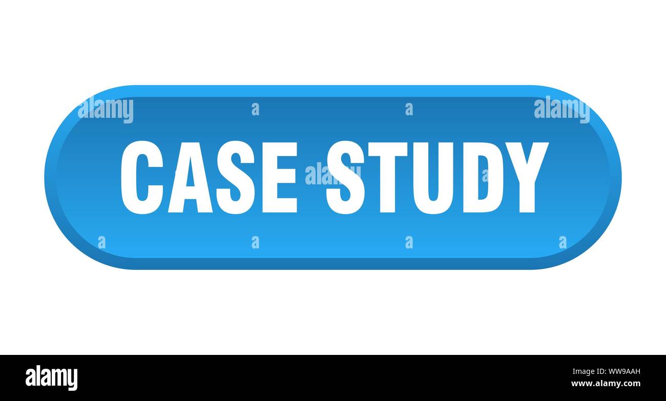 case study button. case study rounded blue sign. case study Stock Vector