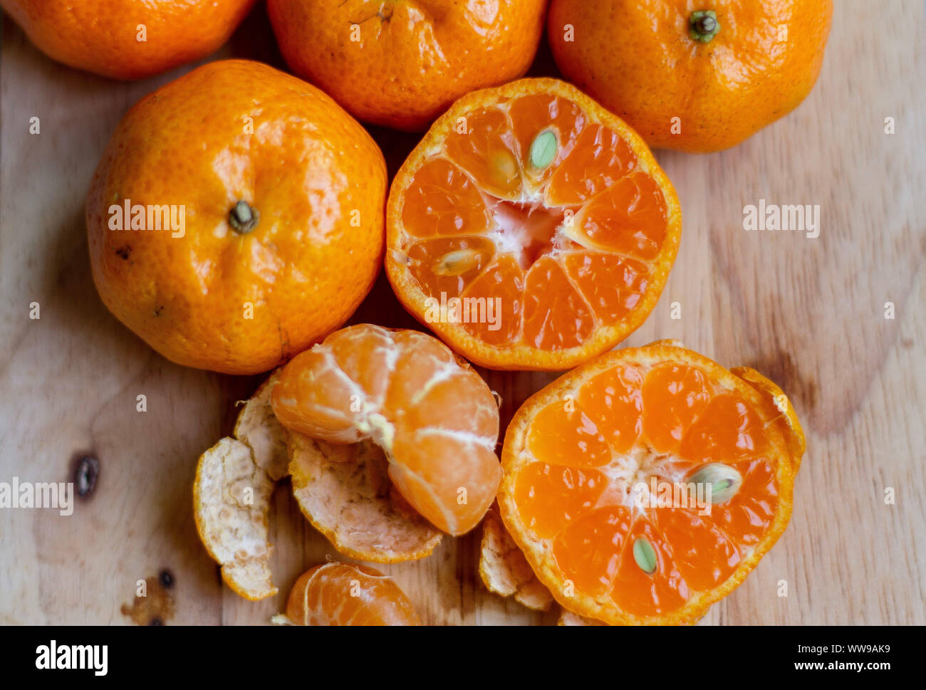 Top view close up to fresh clementine oranges Stock Photo Alamy