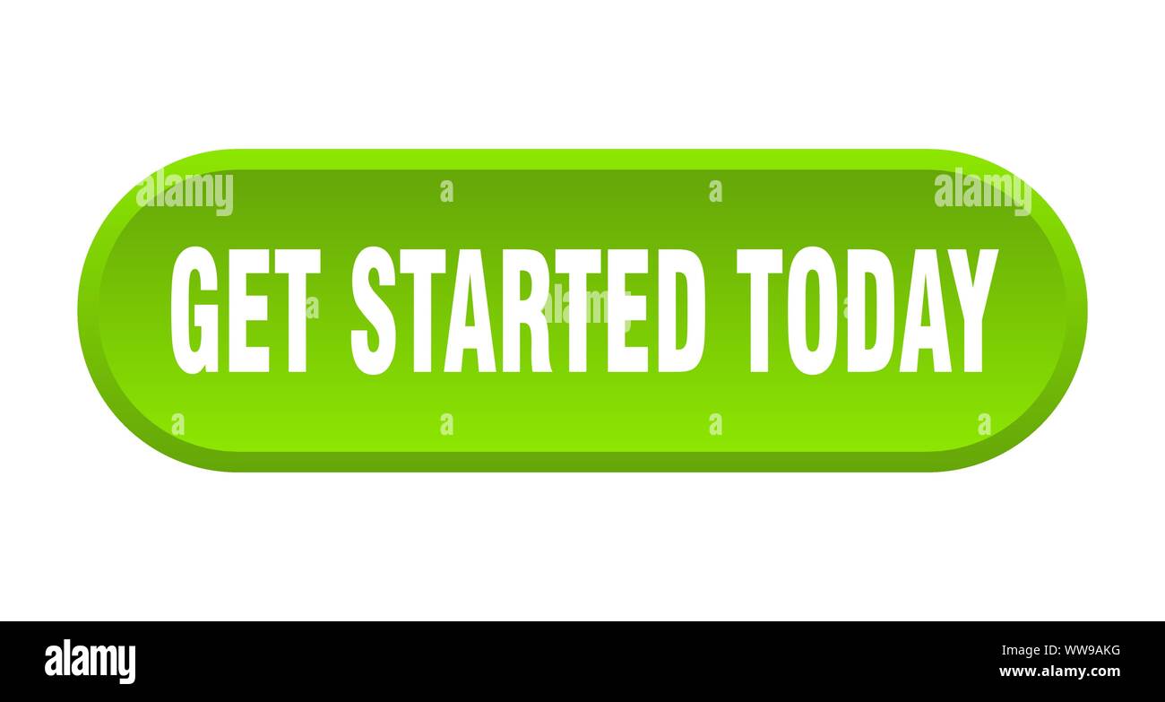get started today button. get started today rounded green sign. get started today Stock Vector