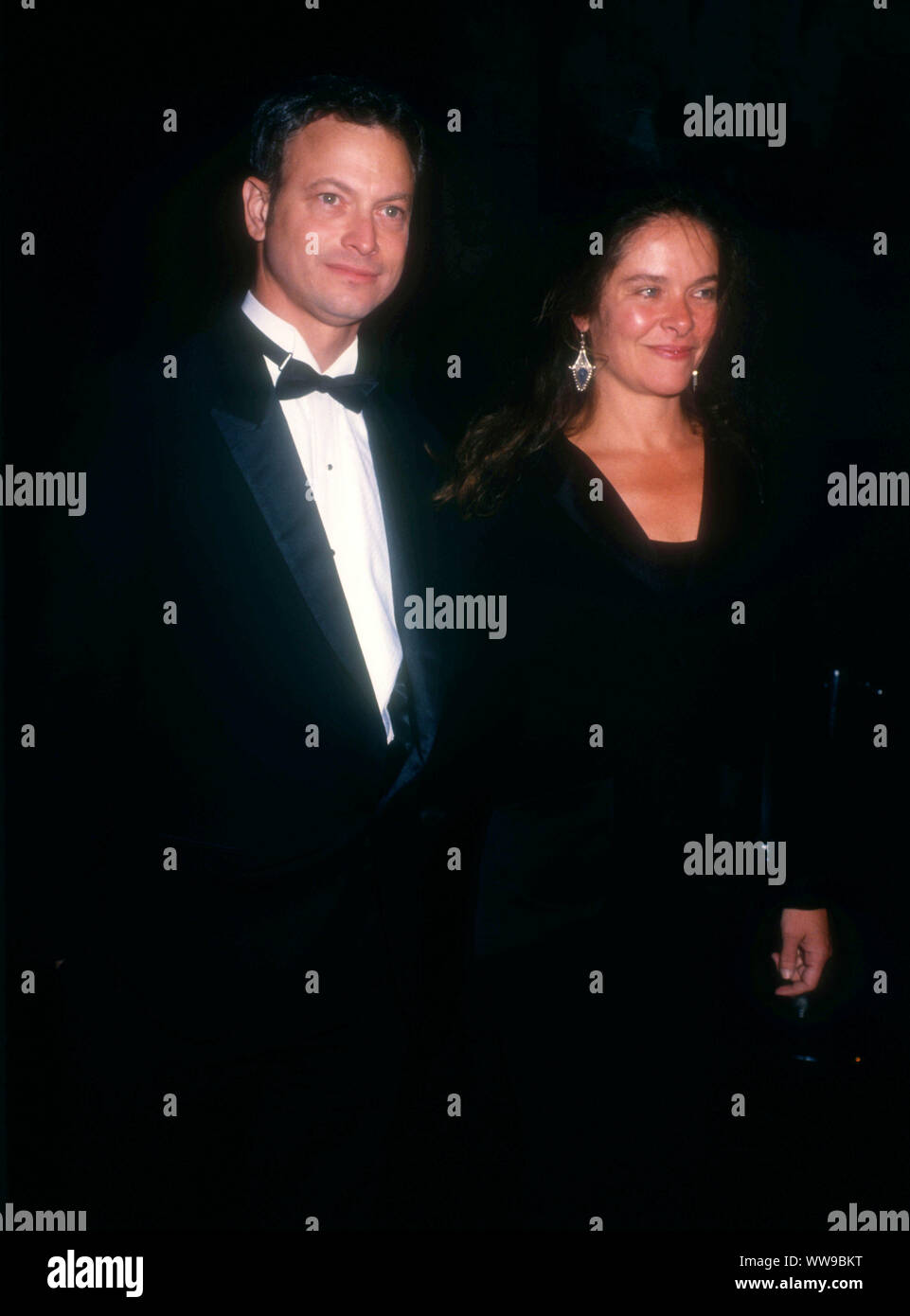 Century City, California, USA 7th December 1994 Actor Gary Sinise and wife Moira Harris attend the Fifth Annual Fire and Ice Ball to Benefit the Revlon/UCLA Women's Cancer Research Program on December 7, 1994 at 20th Century Fox Studios in Century City, California, USA. Photo by Barry King/Alamy Stock Photo Stock Photo