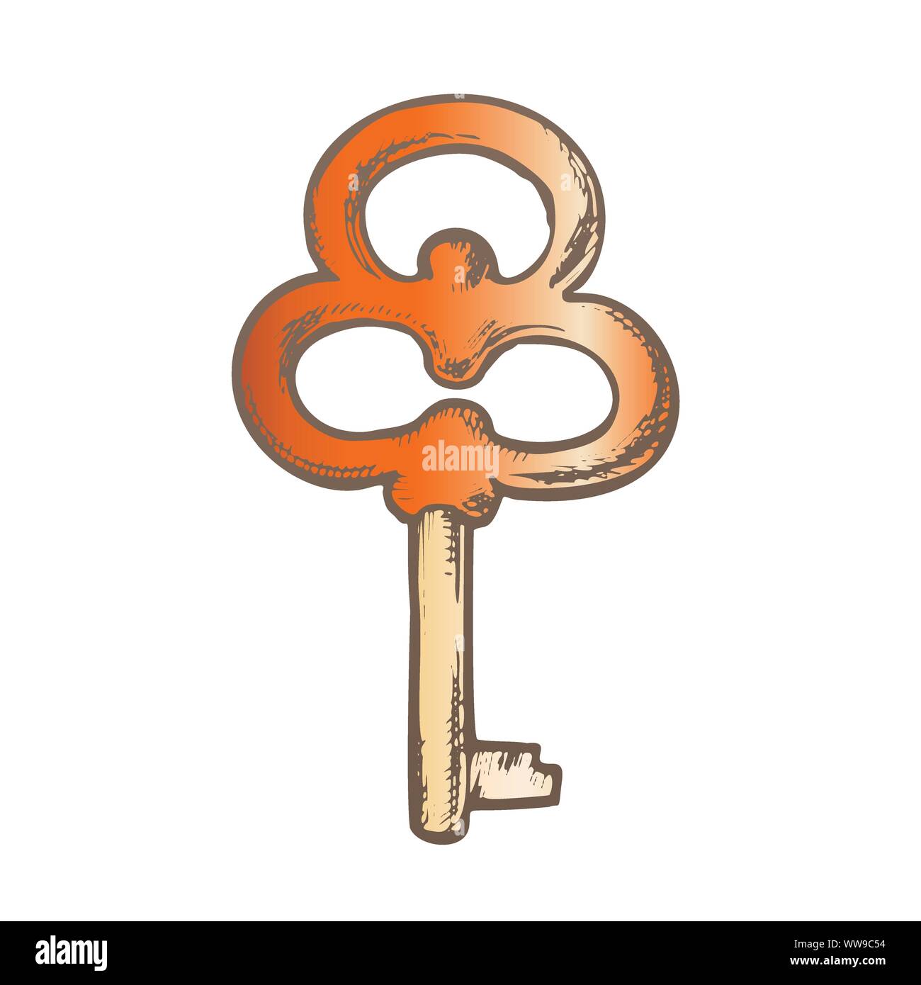 Filigree Key Rack Key Filigree Old Design Antique Color Vector Stock Vector Image & Art ...
