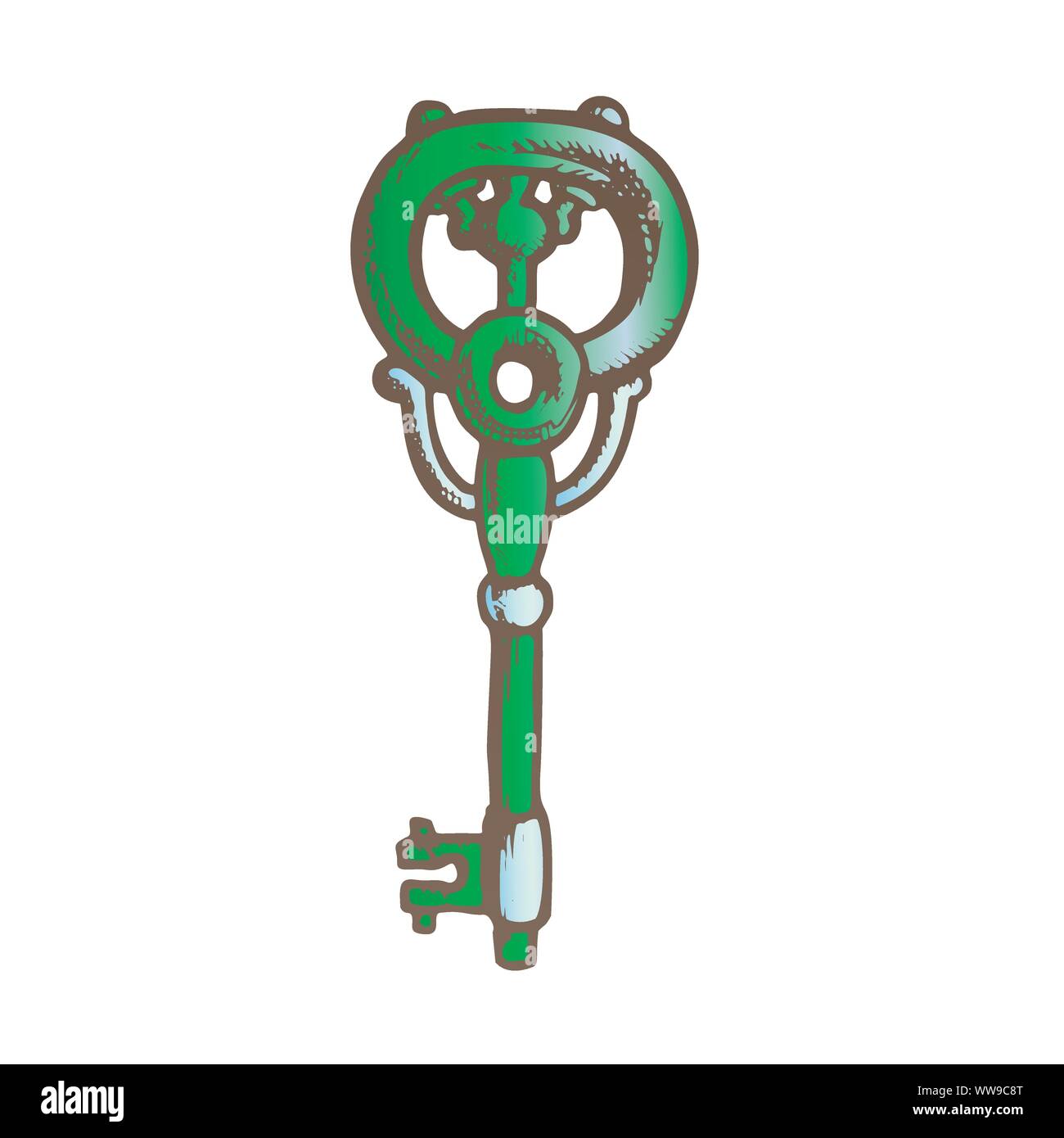 Key Antique Decorative Design Color Vector Stock Vector Image & Art Alamy