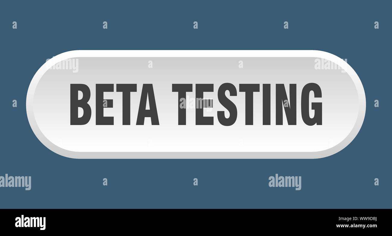 beta testing button. beta testing rounded white sign. beta testing Stock Vector