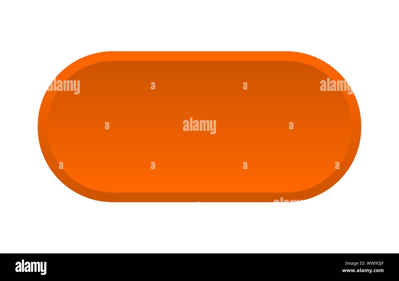 blank button. blank rounded orange sign. blank Stock Vector Image & Art ...