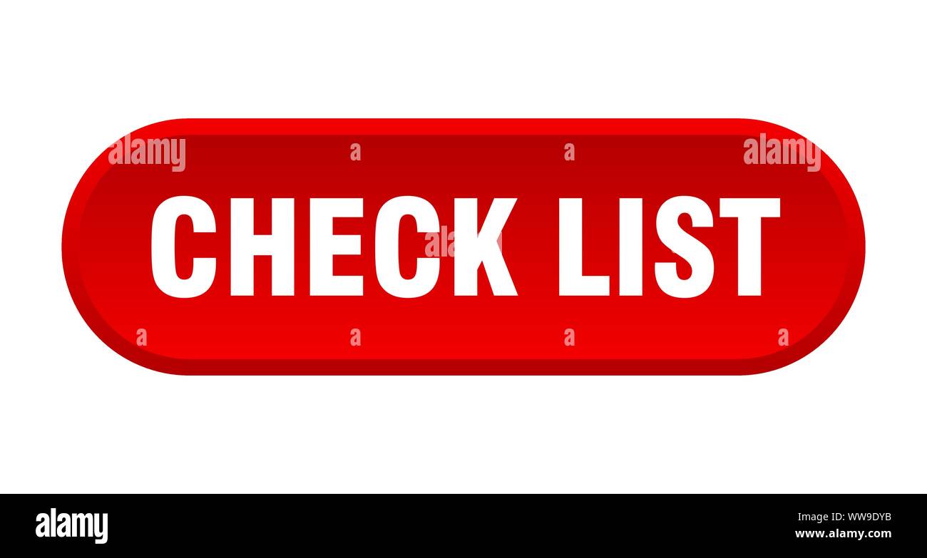 check list button. check list rounded red sign. check list Stock Vector ...