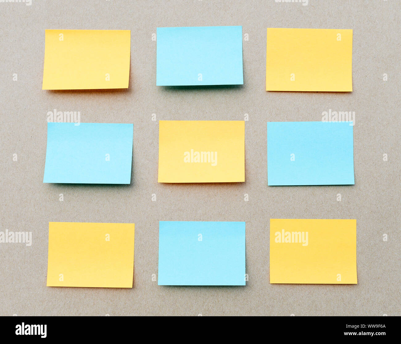 Set of blank sticky notes Stock Photo - Alamy