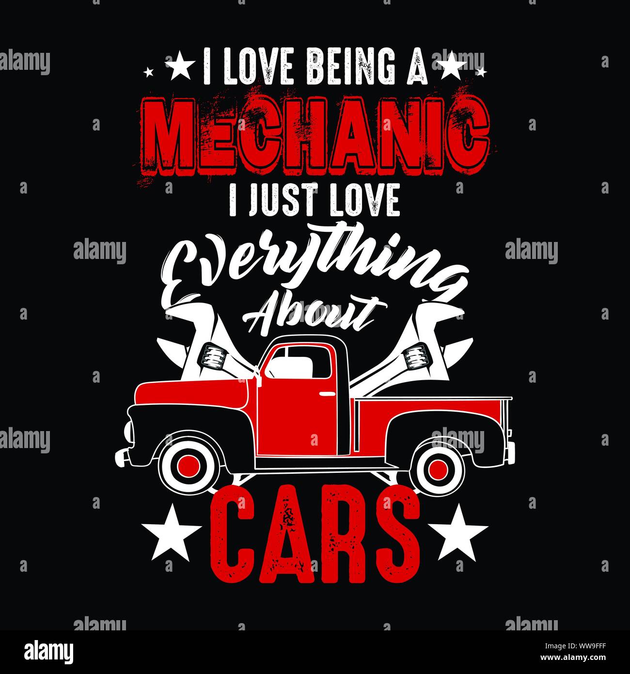 I love being a mechanic. Mechanic quote and saying Stock Vector Image ...