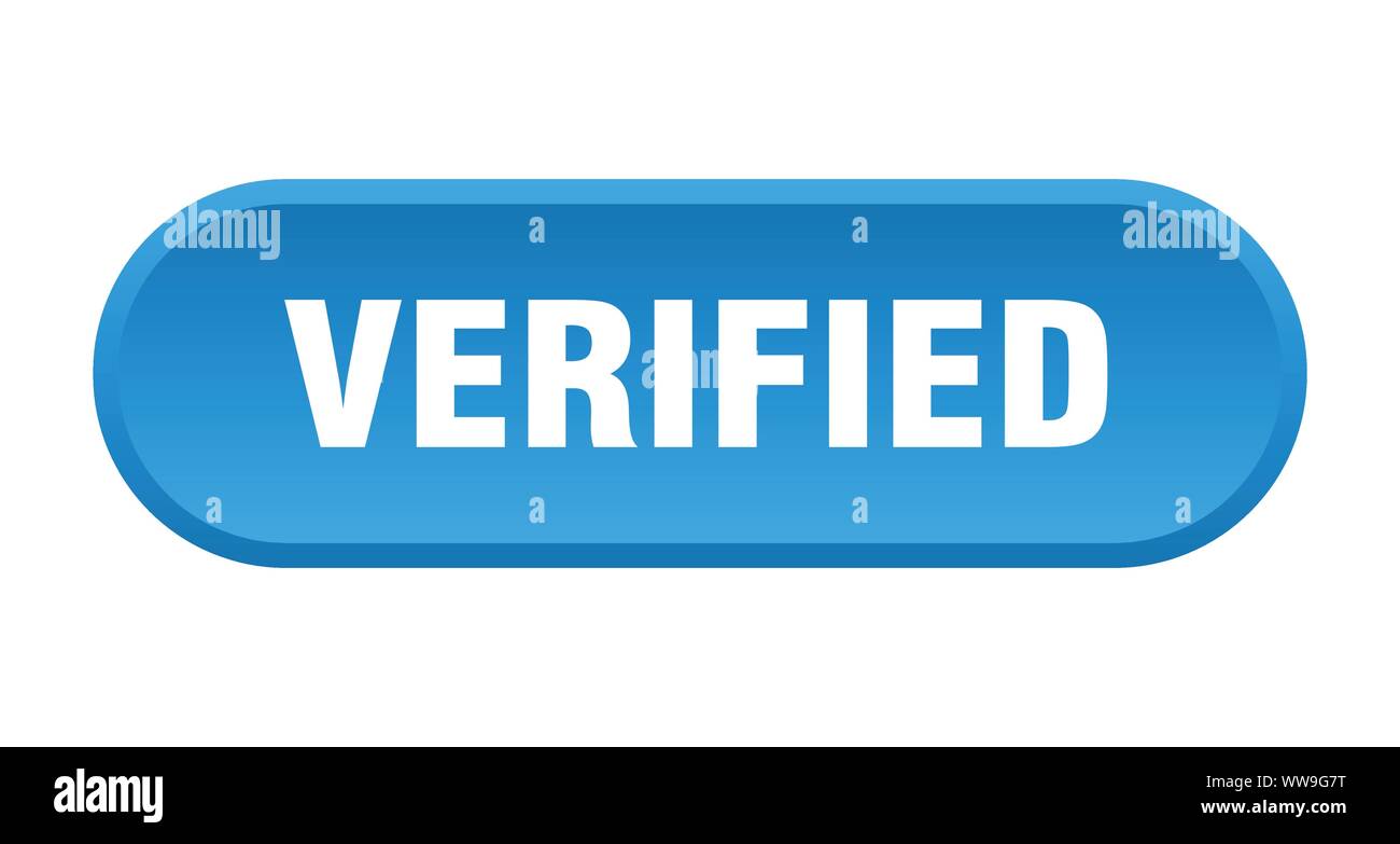 verified button. verified rounded blue sign. verified Stock Vector