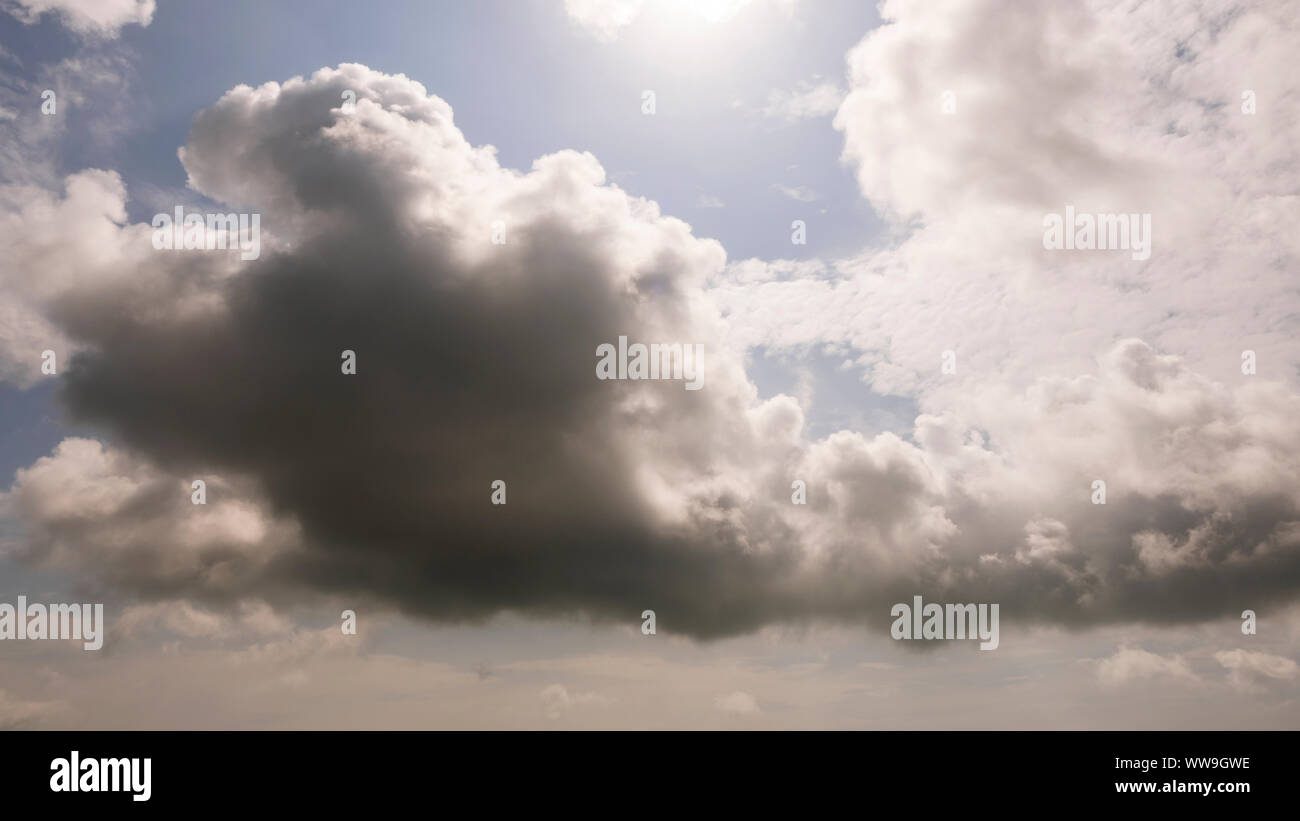 Dark and Dramatic sky with stormy clouds in the nature background Stock ...