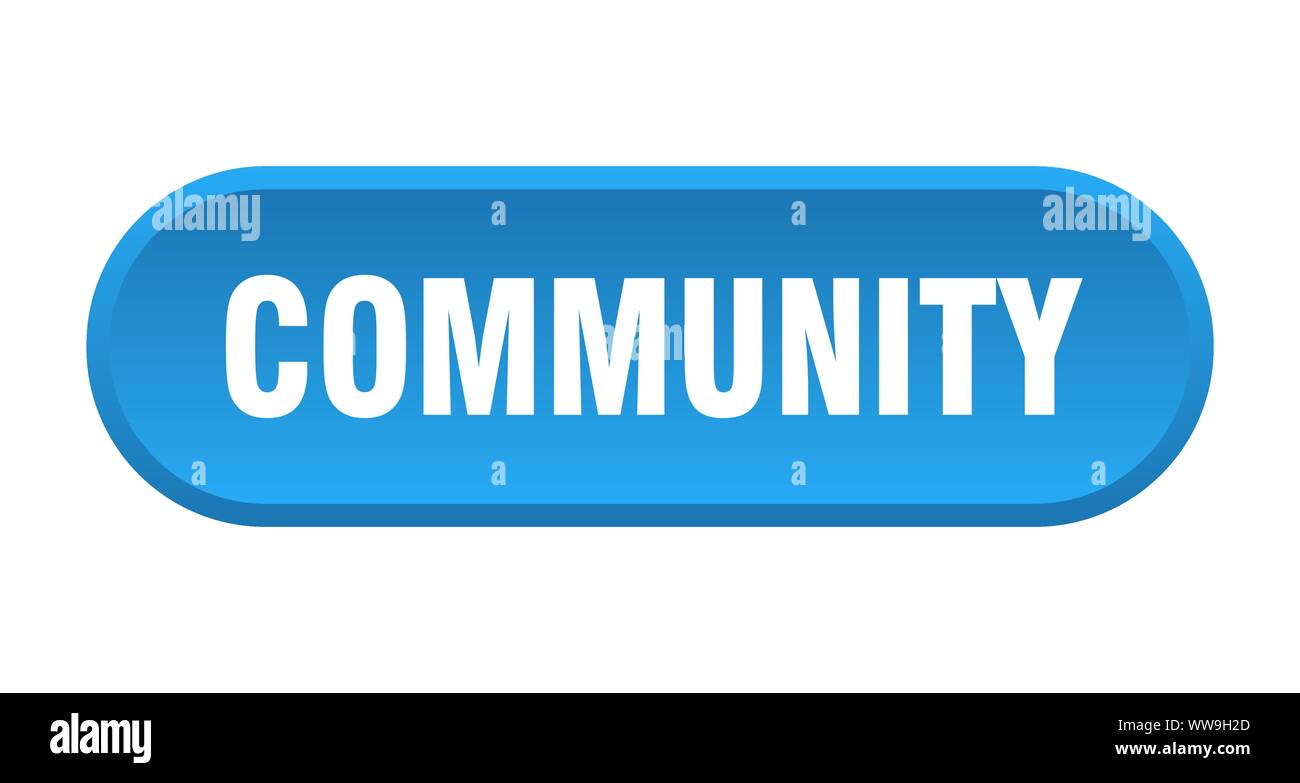 community button. community rounded blue sign. community Stock Vector ...