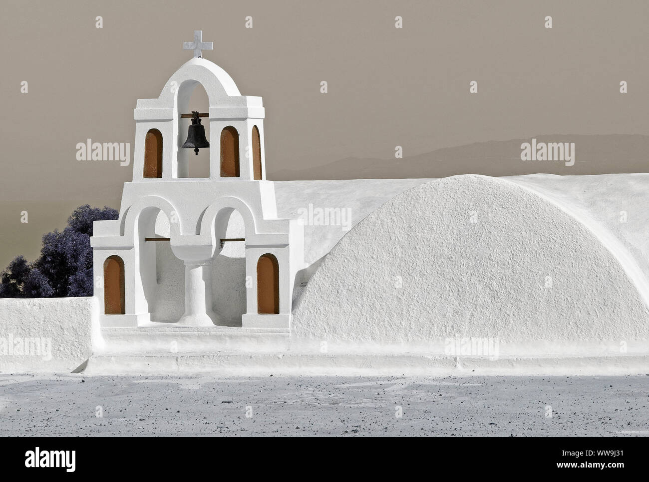 Church on Santorini island Stock Photo