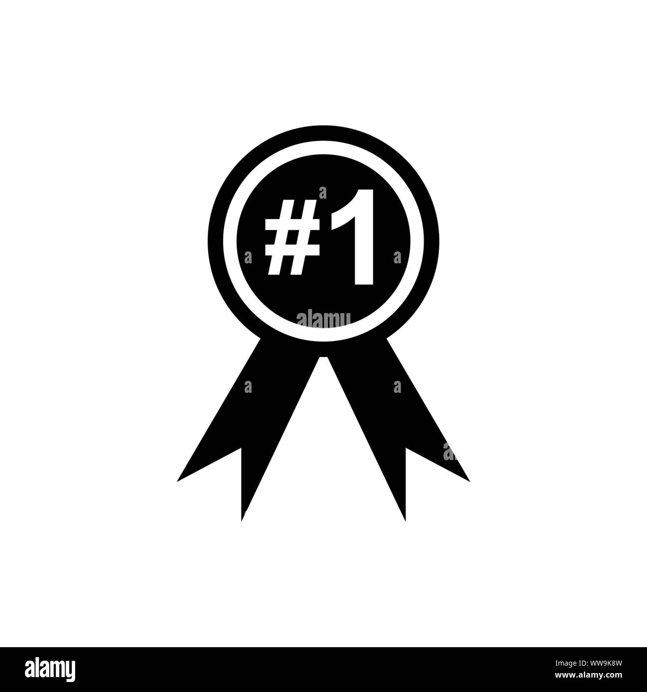 Number 1 one icon logo design for champion winner leader design vector template Stock Vector