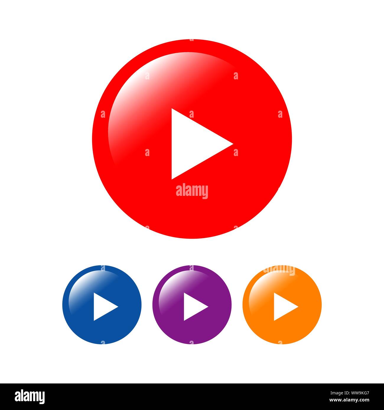 tech media play button logo design icon vector illustration Stock Vector