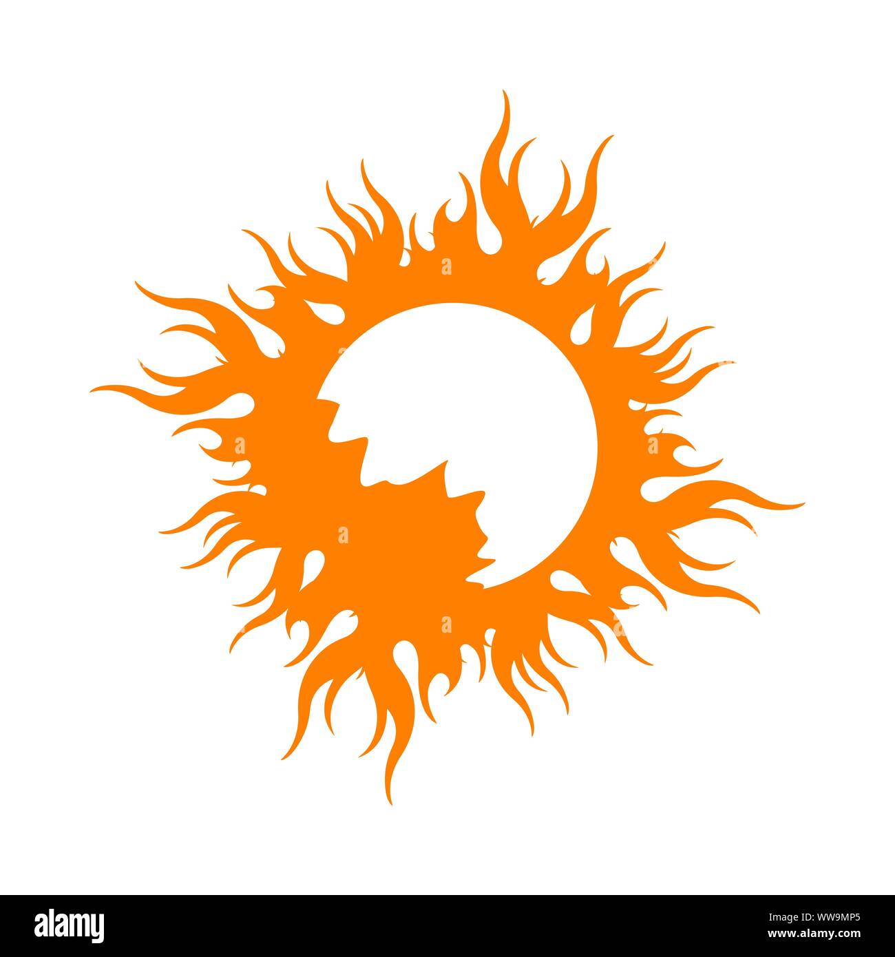 yellow sun burst star symbol Sun icon logo design vector illustration a