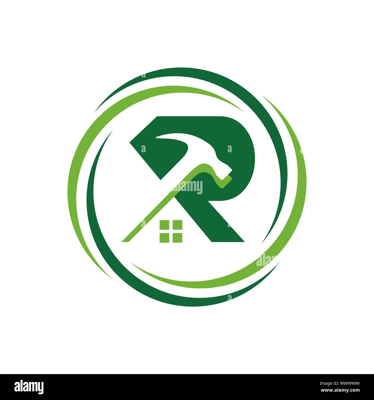 Home Repair Logo with maintenance tools and house construction concept Stock Vector