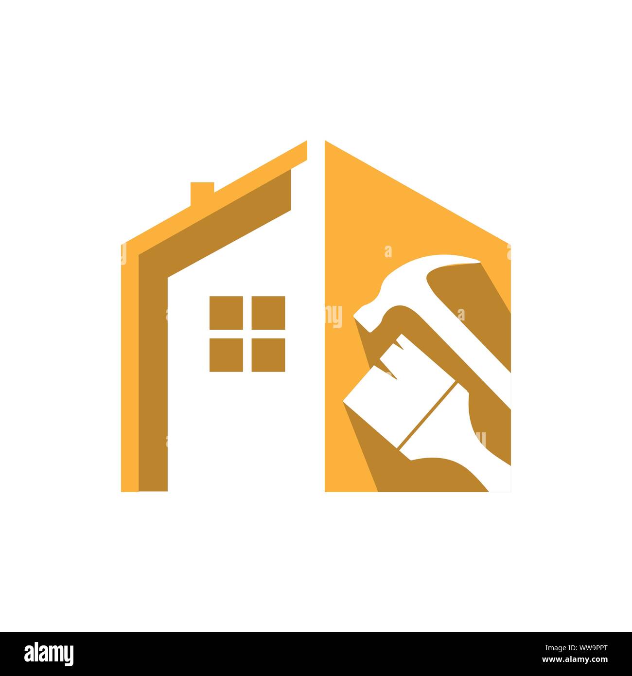 Home Repair Logo with maintenance tools and house construction concept Stock Vector