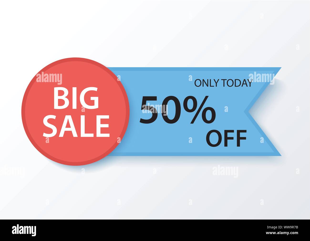vector illustration big sale 50% discount product Stock Vector