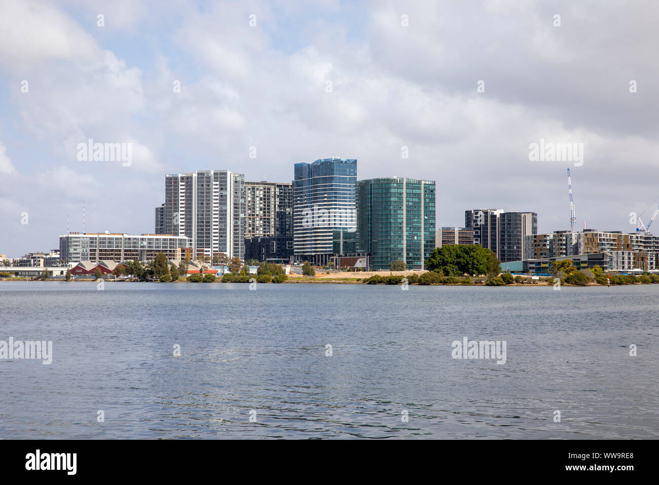 Wentworth Point Sydney, high rise apartment buildings in this sydney suburb,Australia Stock Photo