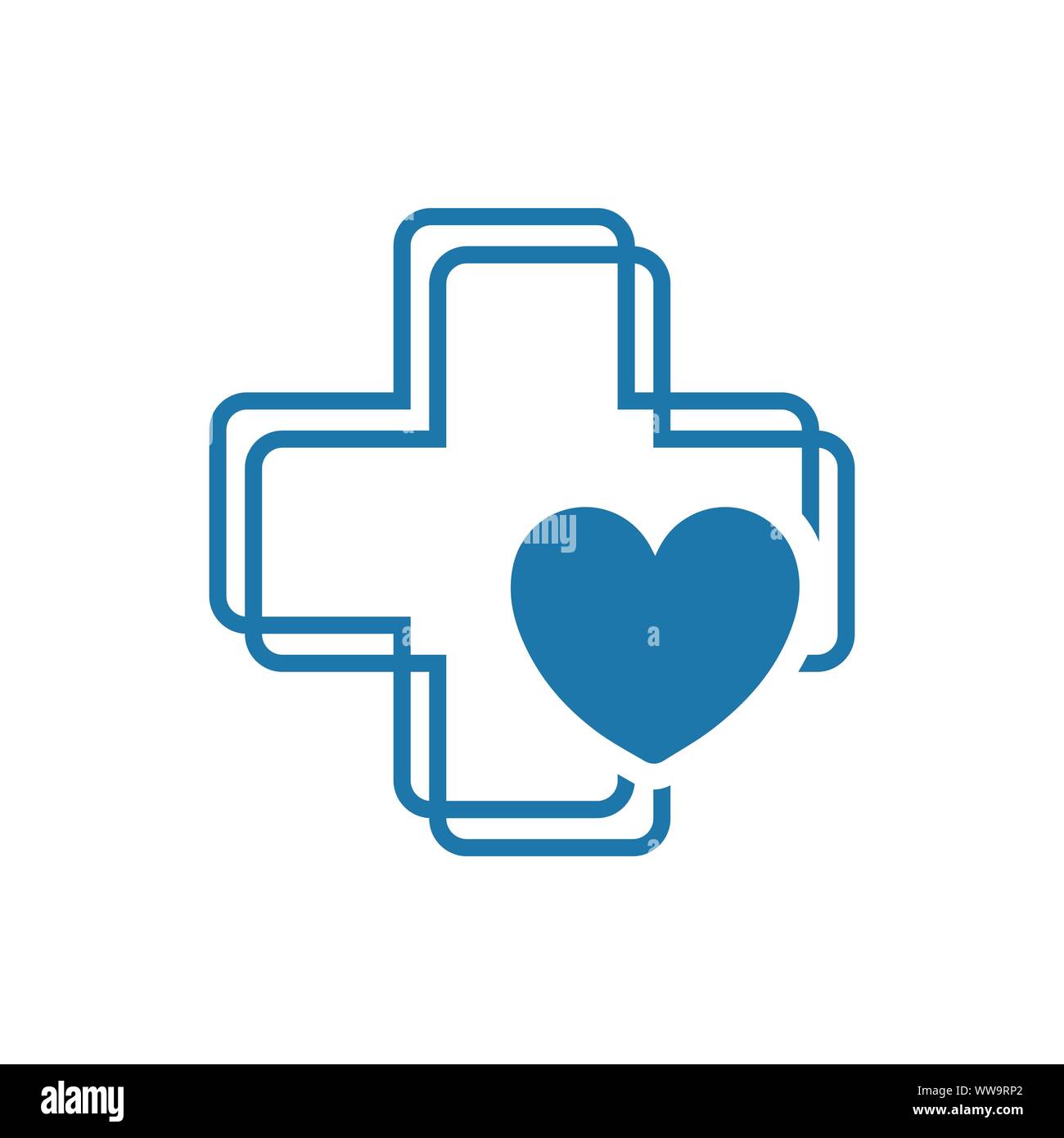 Healthcare medical logo vector icon for Ambulance Hospital Pharmacy symbol Stock Vector
