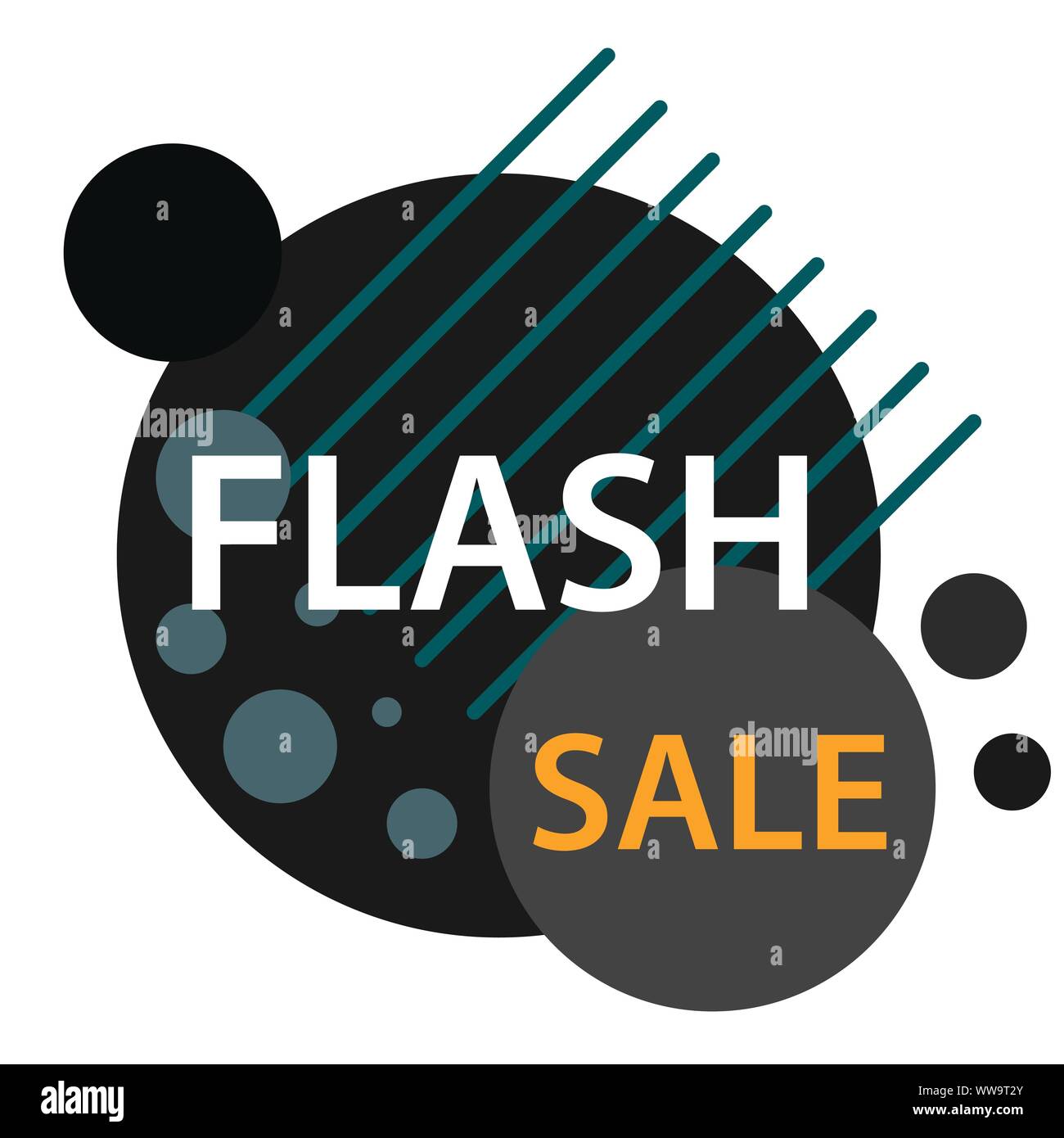 vector illustration flash sale banner shopping information Stock Vector